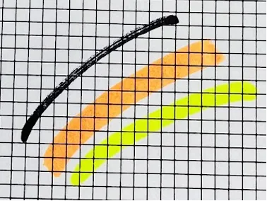 Figure 1: Brushstrokes on graph paper, painted by the author.