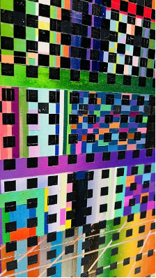 Figure 4: Yu Chih-Han, ‘Level.01’, acrylic, 116.5x91 cm, 2022, photographed (close-up) by the author.