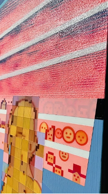 Figure 5: Yu Chih-Han, ‘Round 3’, acrylic, 110x125 cm, 2024, photographed (close-up) by the author.