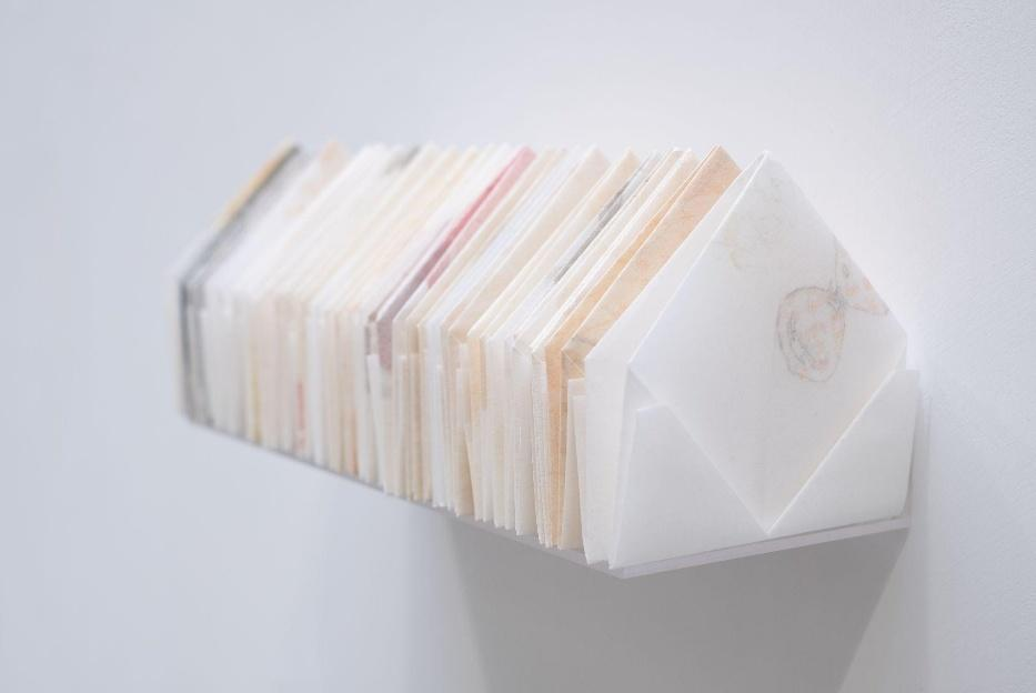 Figure 7 Fu Sheng-Ya, “Paper Folding of Home #1〈家的摺紙 1〉,” print, laser cut, mounting, acrylic stand, 10.5x29x10.5 cm, 2022.