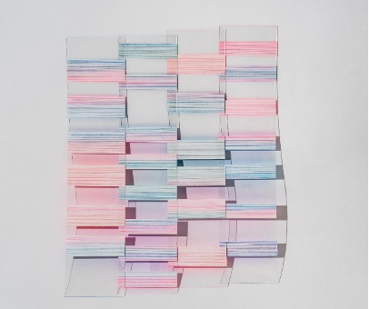 Figure 4 Hsiao Yu-Chieh, “Untitled,” Xuan paper, acrylic, acrylic sheet, 133x30 cm, 2024.